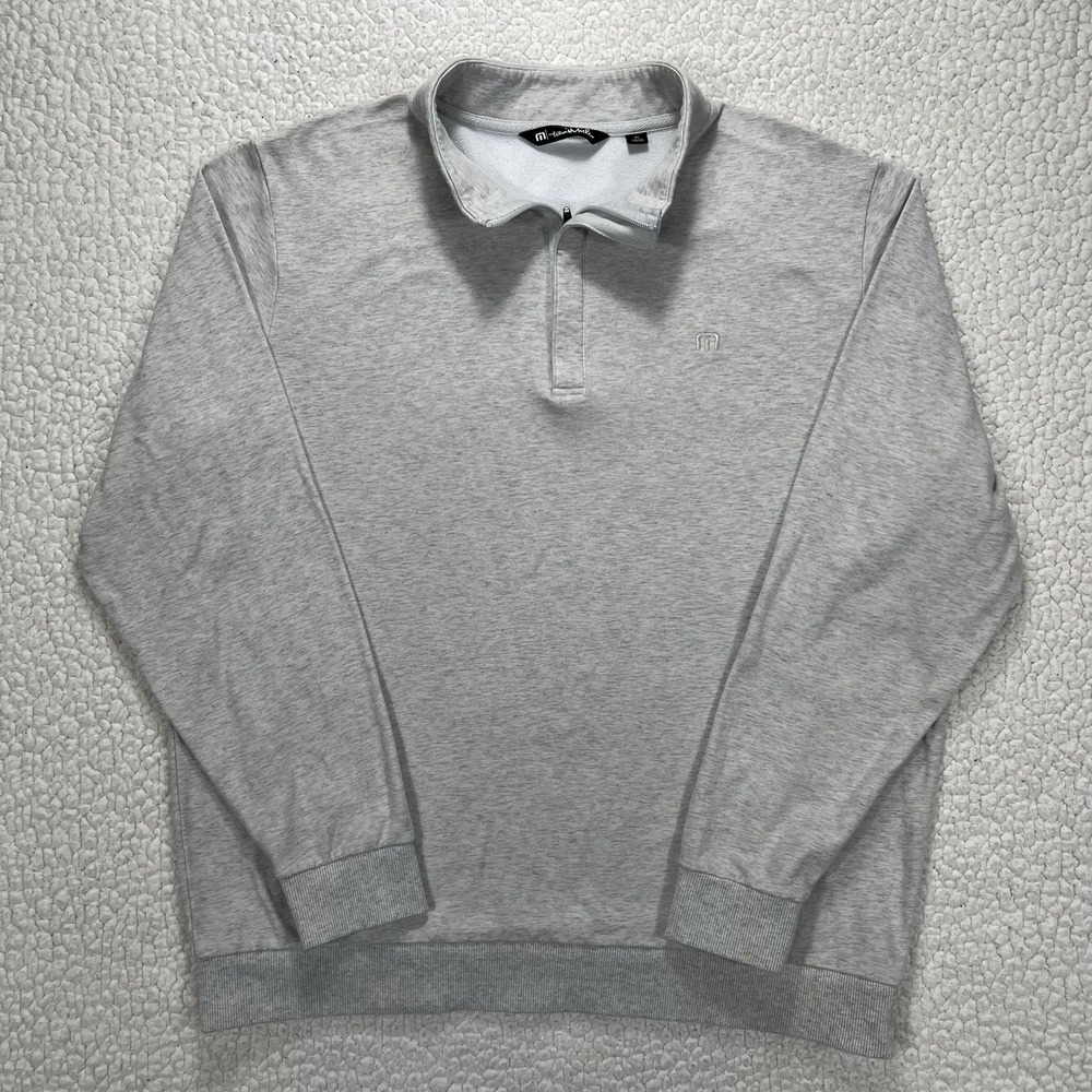 Travis Mathew‎ Quarter Zip Pullover Men's XL Gray Stretch Golf Athleisure